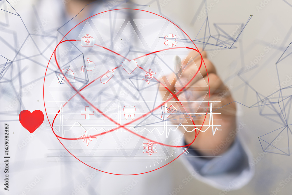 Leinwandbilder Neural network 3D illustration. Big data and cybersecurity - neural network exposure digital