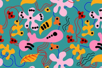Colorful Abstract Organic Pattern Background
