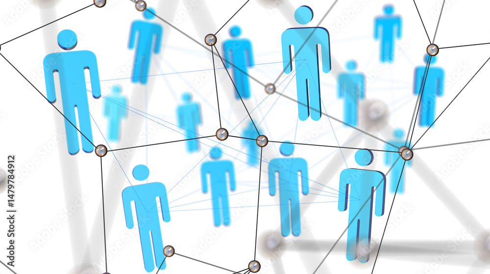Aufkleber conference digital network and data concept 3d