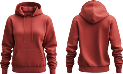 Russet Red Women's Hoodie Mockup
