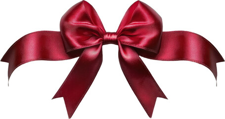 Elegant Burgundy Satin Ribbon Bow