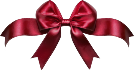 Elegant Burgundy Satin Ribbon Bow