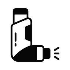 Ready to use glyph style icon of inhaler pump