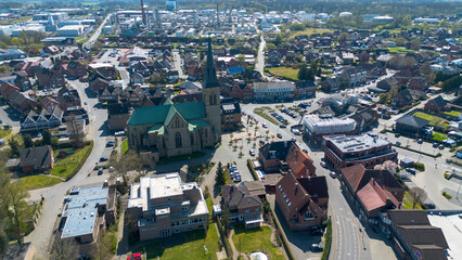 Salzbergen Luftaufnahmen Gewerbegebiet Dorf Stadt
