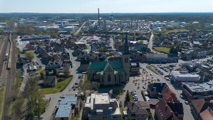 Salzbergen Luftaufnahmen Gewerbegebiet Dorf Stadt