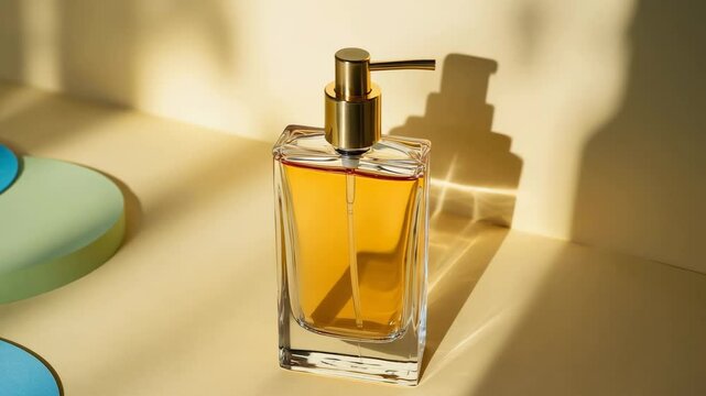 4K Perfume Bottle in Dramatic Lighting with Reflections | Luxury Cosmetic Product for Commercial Advertising | Glamorous Mood Shot