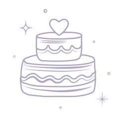 love and wedding icons. Perfect for quirky wedding holiday, dinner and bar menu, bachelorette party, birthday invitation, sign