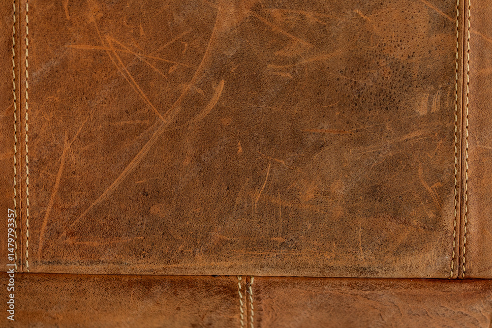Poster high-resolution image of textured brown leather. perfect for backgrounds, design projects, and more.