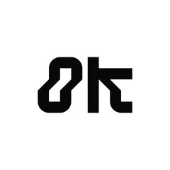 OK monogram logo design letter text name symbol monochrome logotype alphabet character simple logo