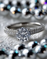 Fototapeta premium diamond engagement ring