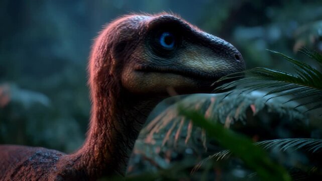 4K Animation of Curious Baby Dinosaur Exploring Prehistoric Forest | Adorable Jurassic Hatchling in Lush Primeval Setting