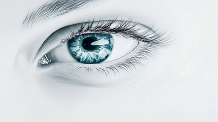 close up of female eye