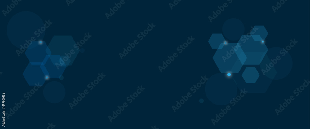 Leinwandbilder vector blue technology hexagon background. geometric hexagon. computer network concept.