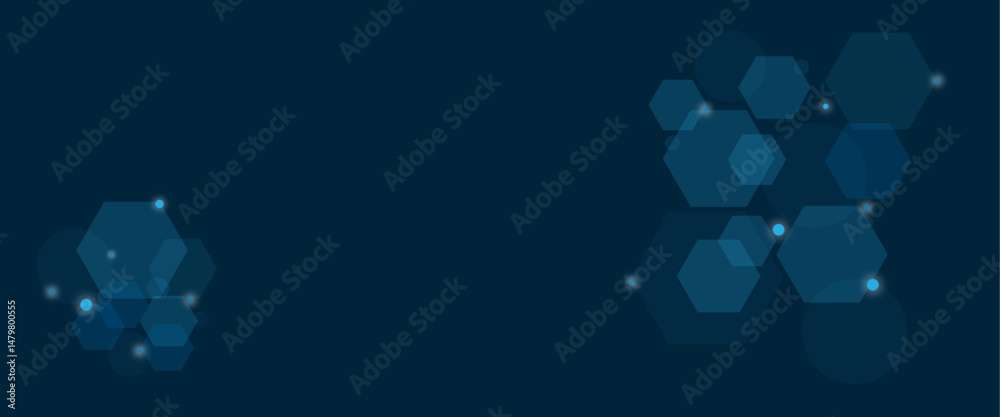 Fototapete vector blue technology hexagon background. geometric hexagon. computer network concept.