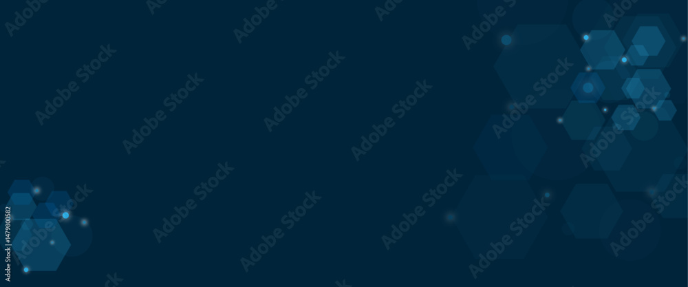 Leinwandbilder vector blue technology hexagon background. geometric hexagon. computer network concept.