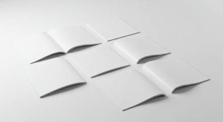 Clean and Minimalist Presentation of Several Mockup Catalogs for Editorial Design