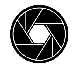 Vector shutter aperture logo photography circle open diaphragm