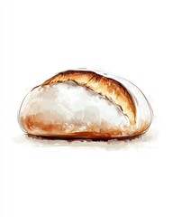 Hand-drawn loaf of bread