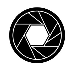 Vector shutter aperture logo photography circle open diaphragm