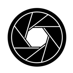 Vector shutter aperture logo photography circle open diaphragm