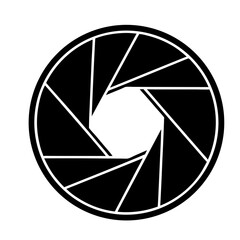 Vector shutter aperture logo photography circle open diaphragm