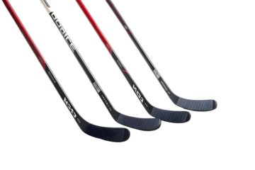 Hockey stick on white background 