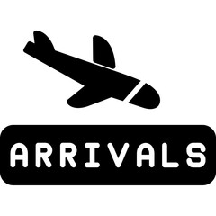 Arrivals Icon Airport and Travel Sign Symbol