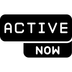 Active Now Icon Online Status Notification Symbol