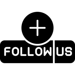 Obraz premium Follow Us Icon Social Media Engagement Button