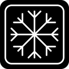 Snowflake Sign Icon Cold Weather Warning Symbol