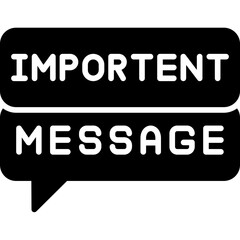 Important Message Icon Urgent Info Alert Symbol
