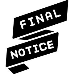 Final Notice Icon Urgent Deadline Warning Symbol