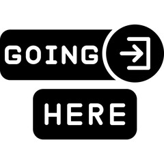 Going Here Icon Urgent Action Required Symbol