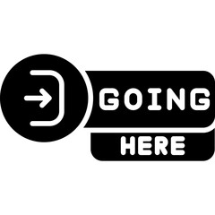 Going Here Icon Urgency and Action Required Symbol