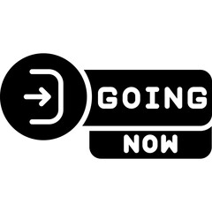 Going Now Icon Real-Time Urgency Symbol