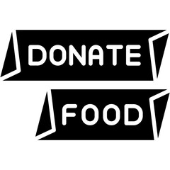 Donate Food Icon Charity and Support Symbol