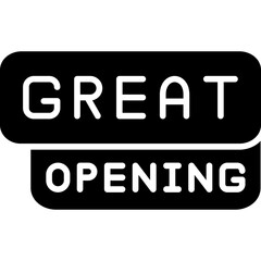 Great Opening Icon Event and Debut Symbol