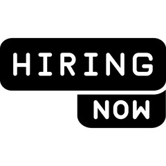 Hiring Now Icon Job Opening and Recruitment Symbol