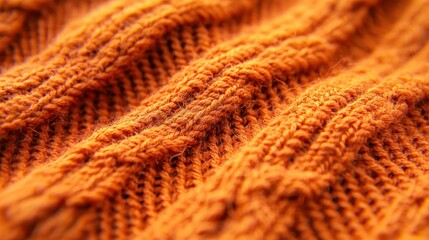 A close-up of a sweaterâ€™s texture with intricate knitting patterns