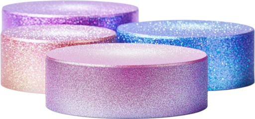 Multi-Colored Glitter Display Stands