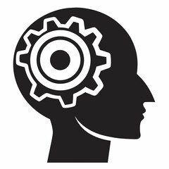 human head with gears