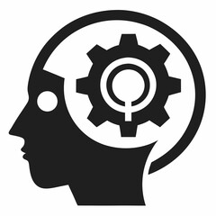 human head with gears