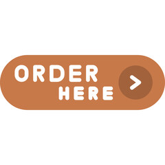 Order Here Icon E-commerce Call-to-Action Symbol