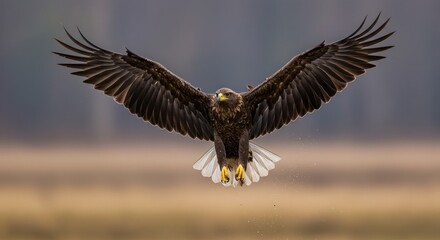 Obraz premium Eagle in flight landing