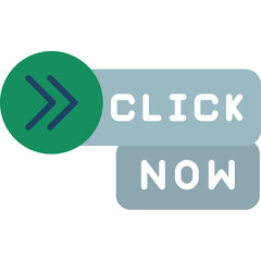 Click Now Icon Immediate Call-to-Action Button