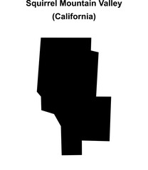 Squirrel Mountain Valley (California) blank outline map