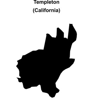 Templeton (California) blank outline map