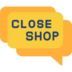 Close Shop Icon Store Closed for the Day Symbol