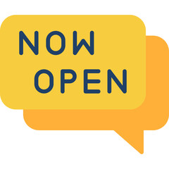 Now Open Icon Business or Store Grand Opening Symbol