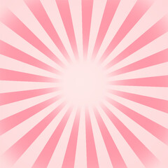 Obraz premium Candy color sunburst background. Abstract pink cream sunbeams design wallpaper. Colorful spinning lines for template, banner, poster, flyer. Sweet rotating cartoon swirl or whirlpool. Vector backdrop